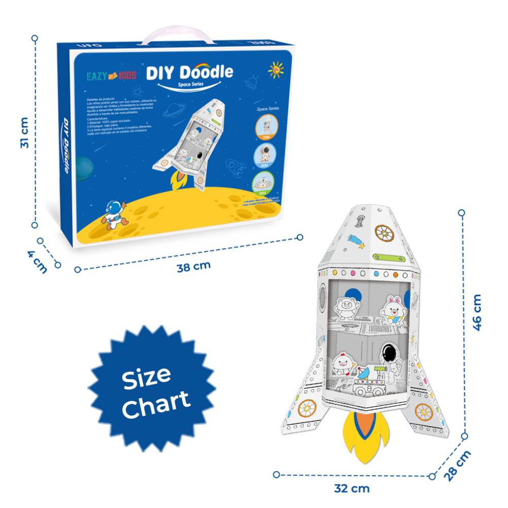 Eazy Kids - DIY Creative Spacecraft - 3 Color Pens