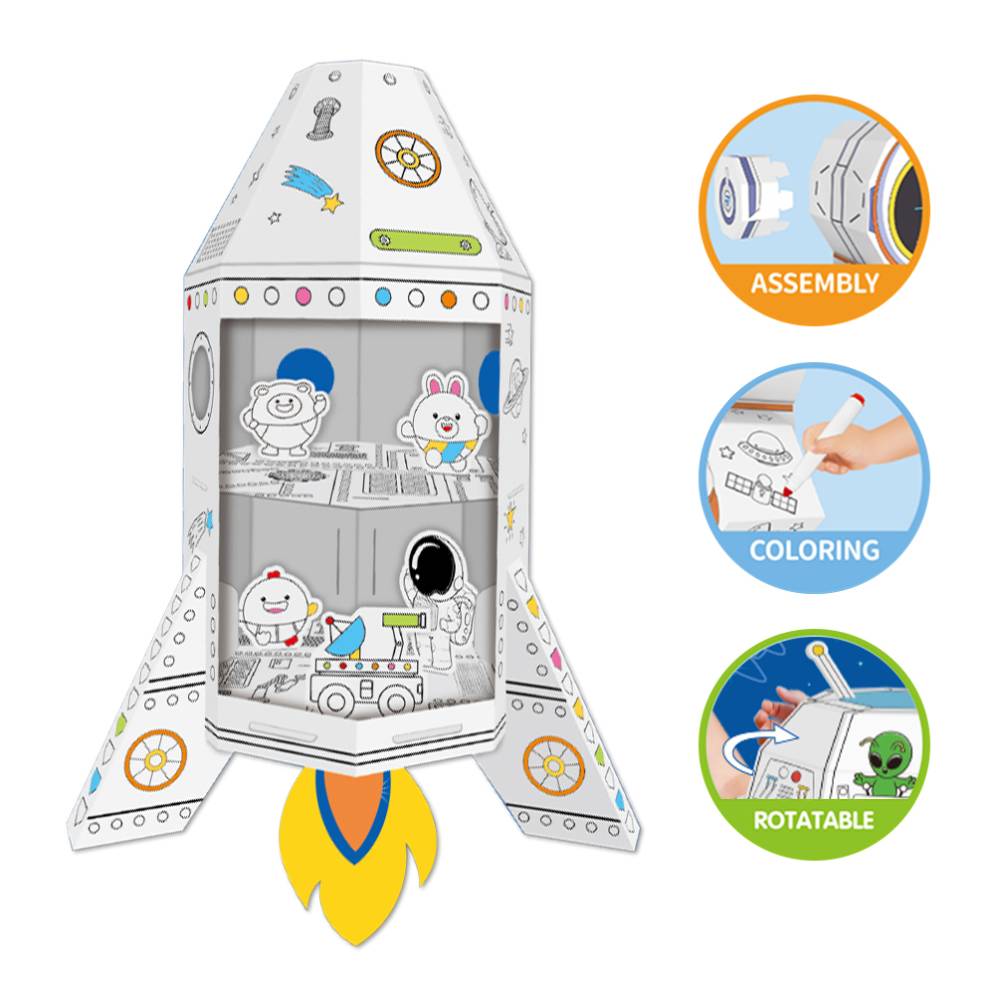 Eazy Kids - DIY Creative Spacecraft - 3 Color Pens