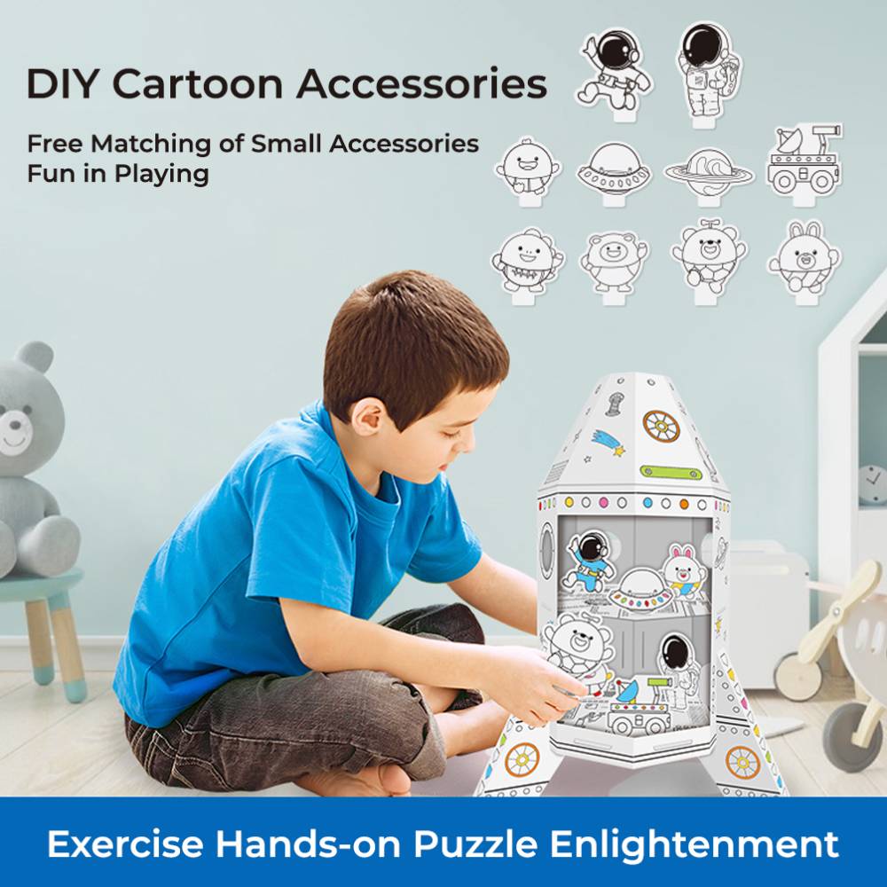 Eazy Kids – DIY Creative Spacecraft – 3 Color Pens