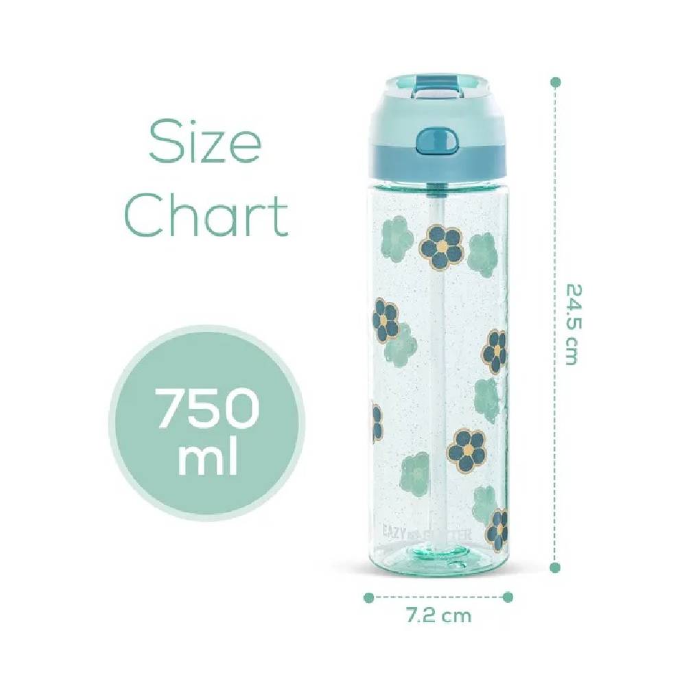 Eazy Kids – Flora Tritan Water Bottle W/Spray 750ml – Gitter Green