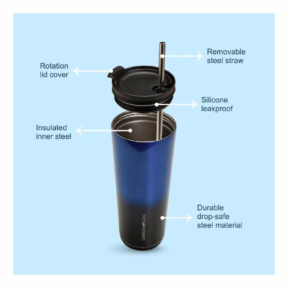 Eazy Kids - Insulated Water Bottle Tumbler - 700ml - Blue