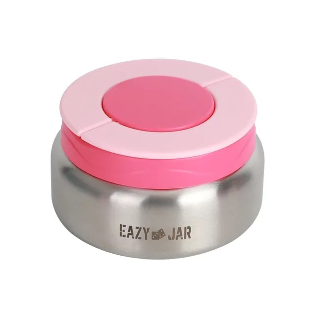 Eazy Kids - Jumbo Bento Lunch Box with Grey Lunch Bag - Food Jar and Cutlery - Pink