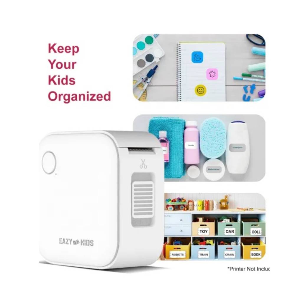 Eazy Kids – Mini Label Maker Printer Rolls – Set of 3 – White