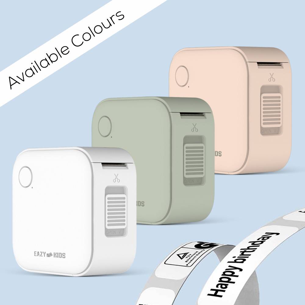 Eazy Kids – Mini Label Maker Printer with 180 Labels Roll – Green