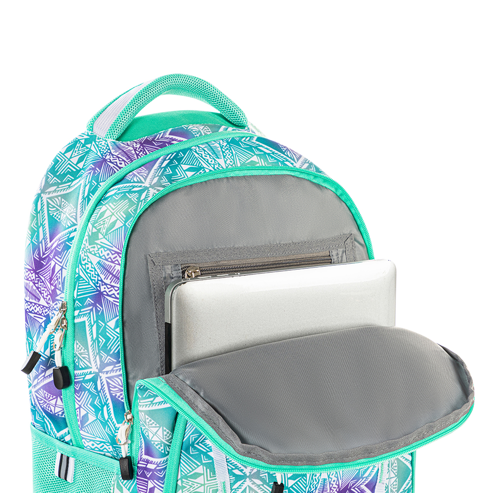 Eazy Kids - School Bag - 18Inch - Geometrical Green