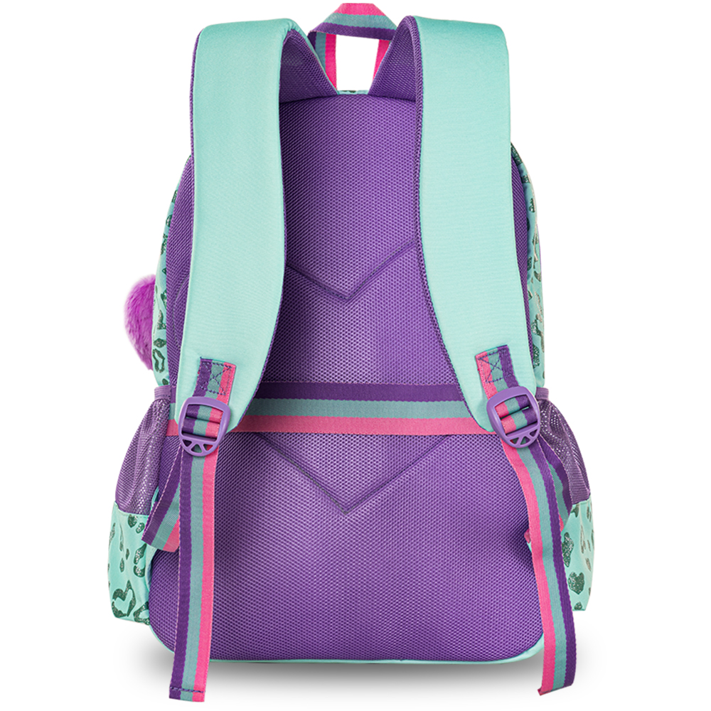 Eazy Kids - School Bag Set of 3 w/Lunch Bag and Pencil Pouch - 17Inch - Love Green