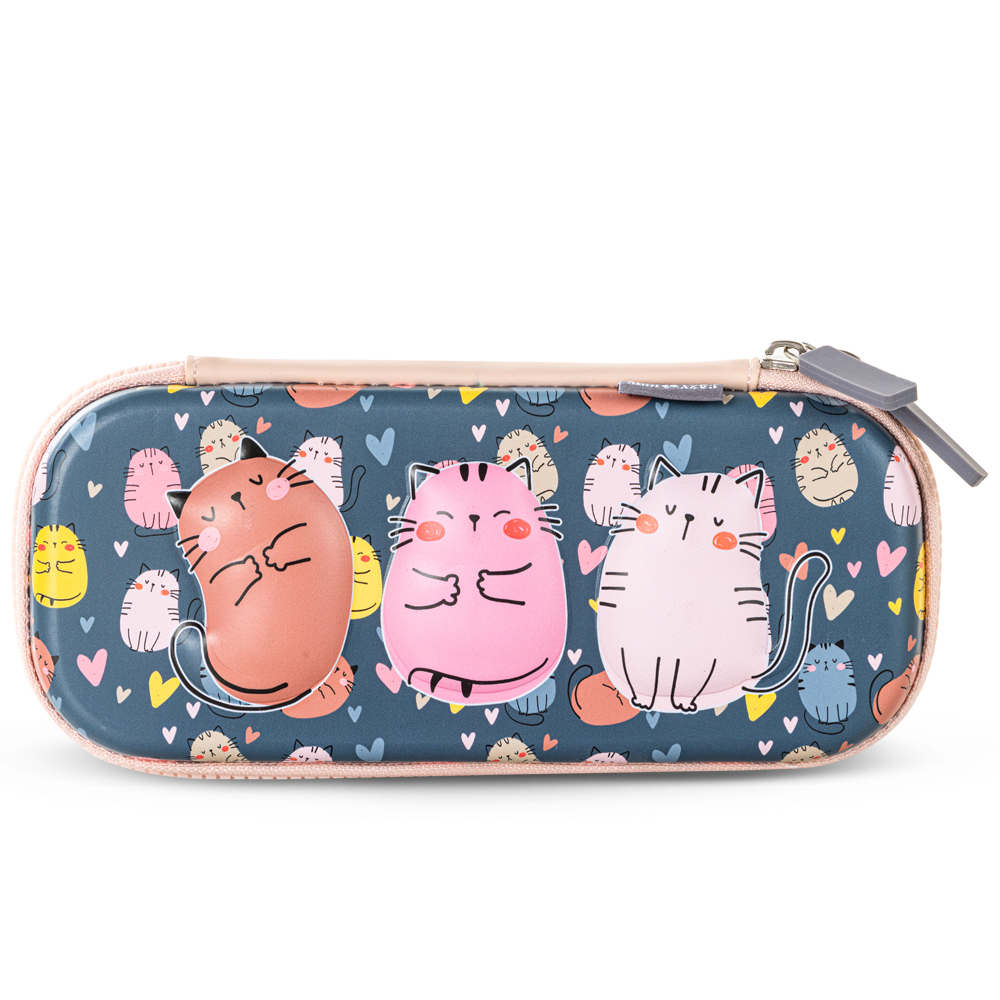 Eazy Kids - School Bag w/Pencil Case 16Inch - Purrfect Greyb-1442001