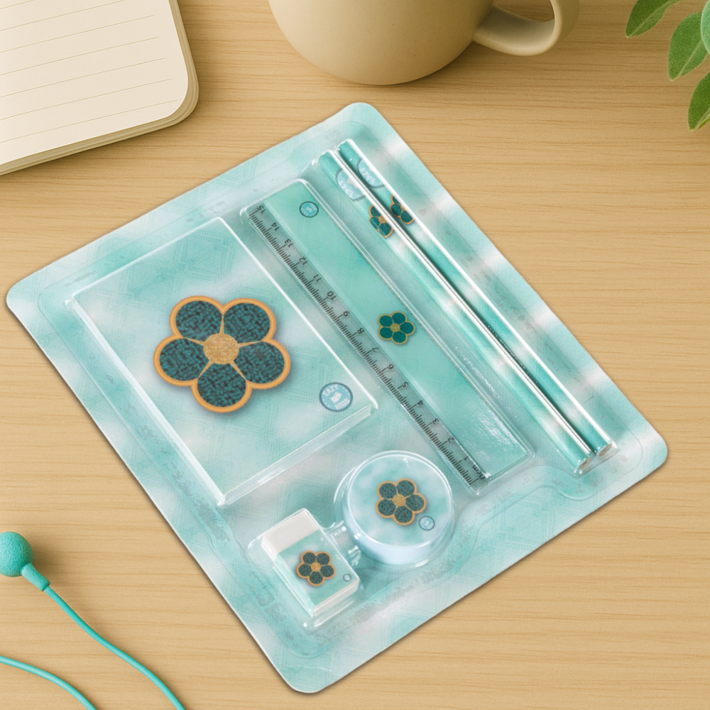 Eazy Kids - Stationary Set - Daisy Flower Green