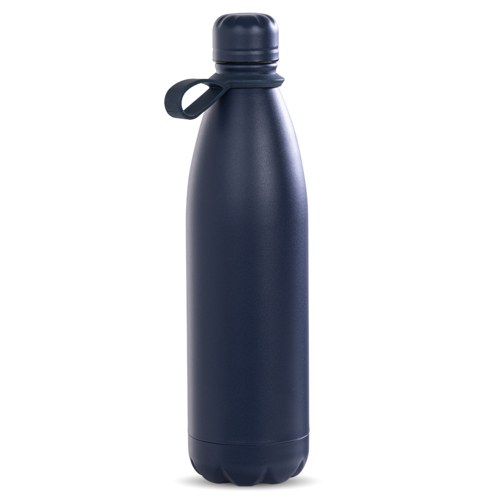 Eazy Kids - Steel Water Bottle w/ Lunch Bag - 1L Blue