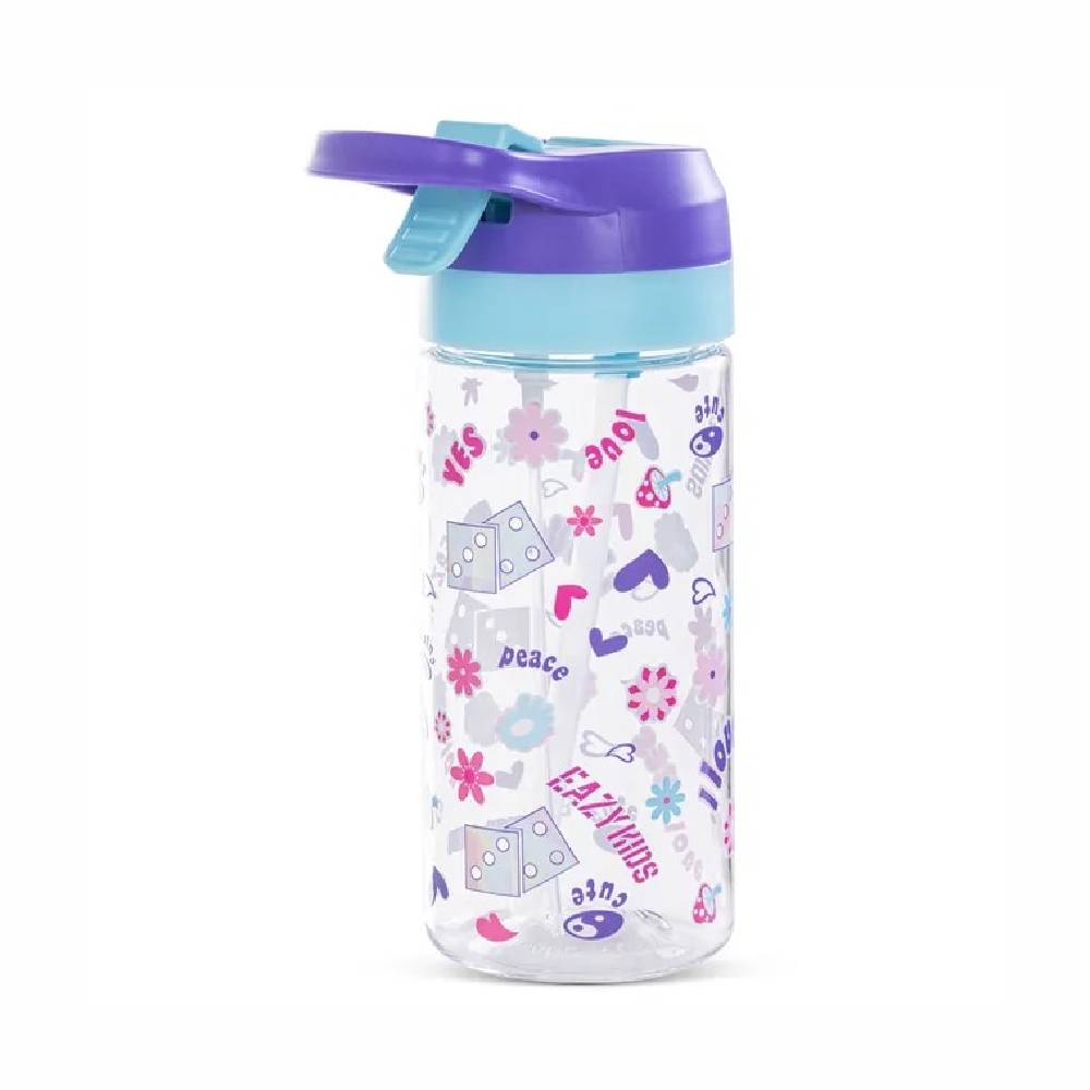 Eazy Kids - Tritan Water Bottle W/Spray 500ml - Purple