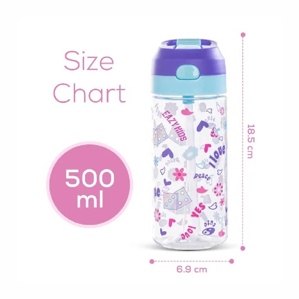 Eazy Kids – Tritan Water Bottle W/Spray 500ml – Purple