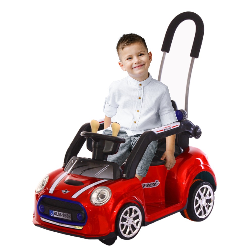 Megastar - Megastar Kids Ride On 6 V Swing & Push Car With Parental Handle Red