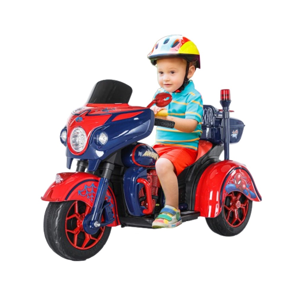 Megastar - Megastar Licensed electric Rideon kids Spiderman 3 wheel bike 12 v