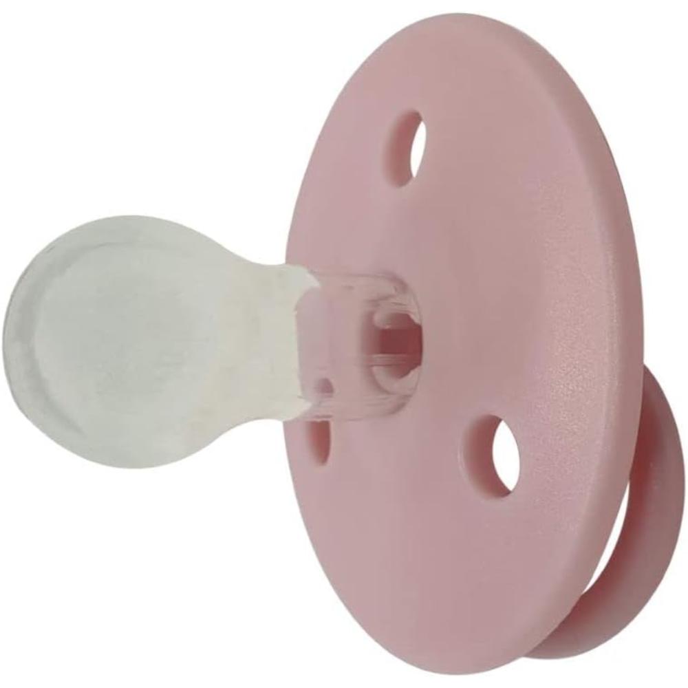 Mininor - Round Pacifier Latex 6M - Rose - 2pcs