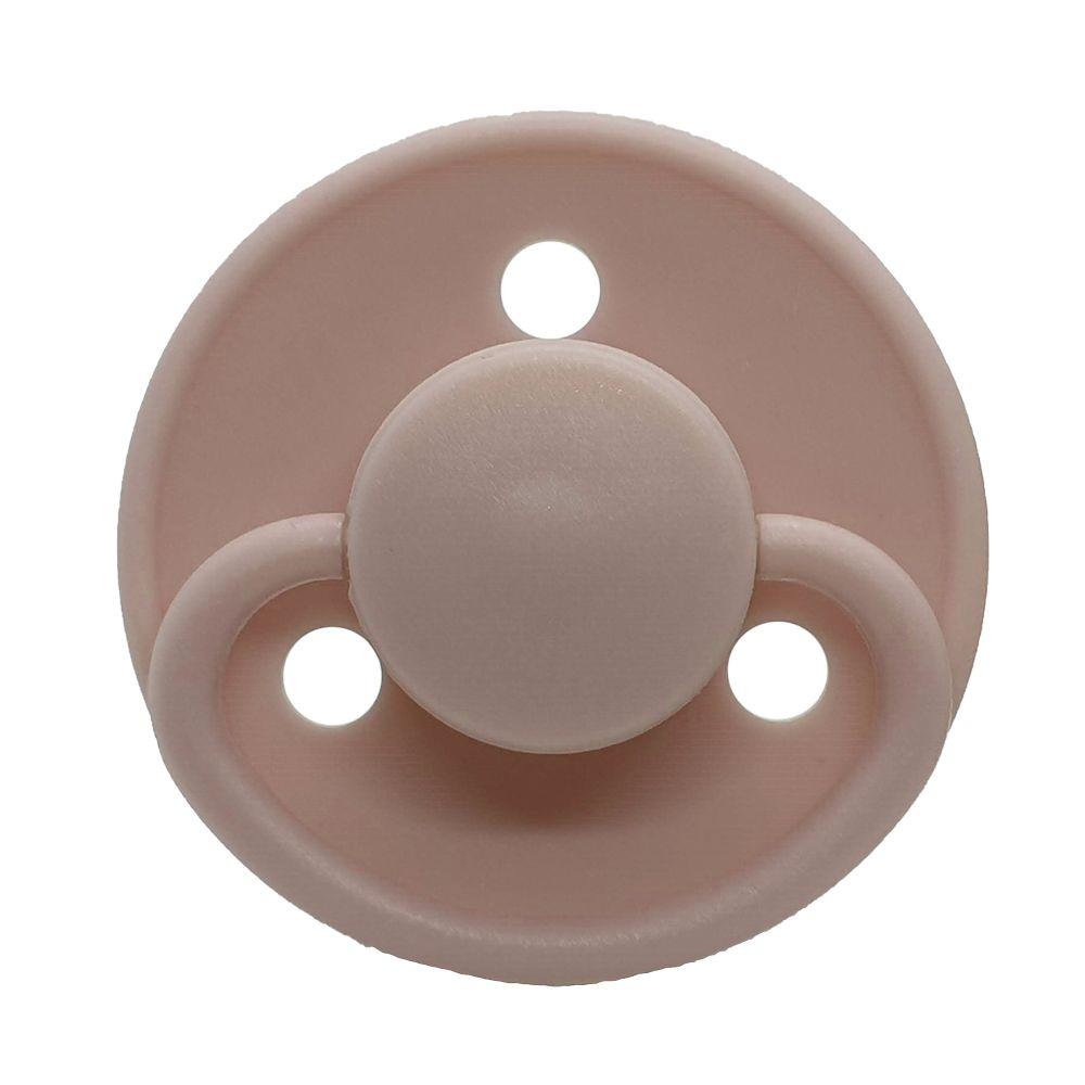 Mininor - Round Pacifier Latex 6M - Rose - 2pcs