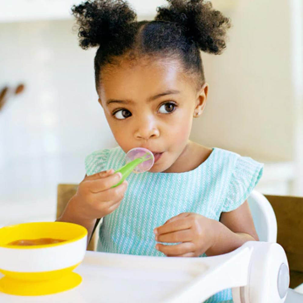 Munchkin - Gentle Scoop Silicone Training Spoons 2Pk-Blue/Green