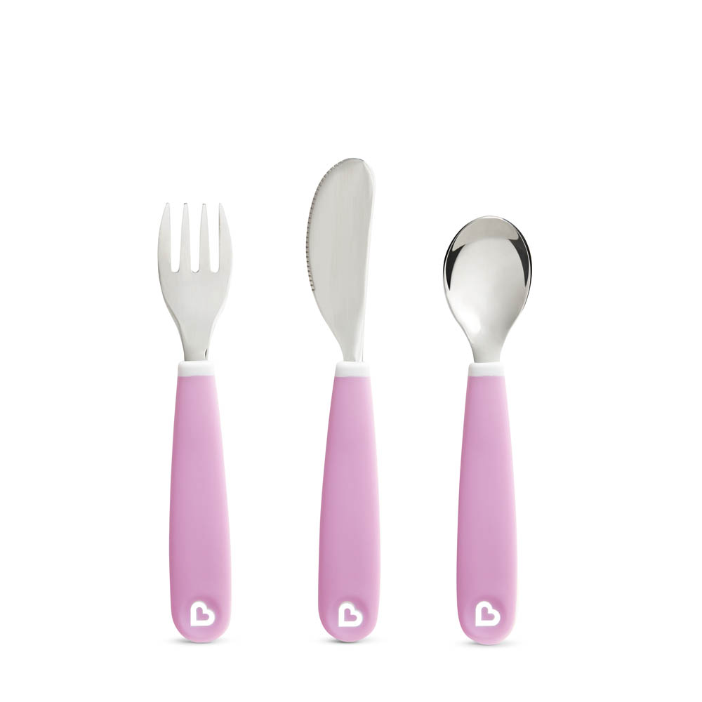 Munchkin - Splash Fork Knife Spoon 3Pk - Purple