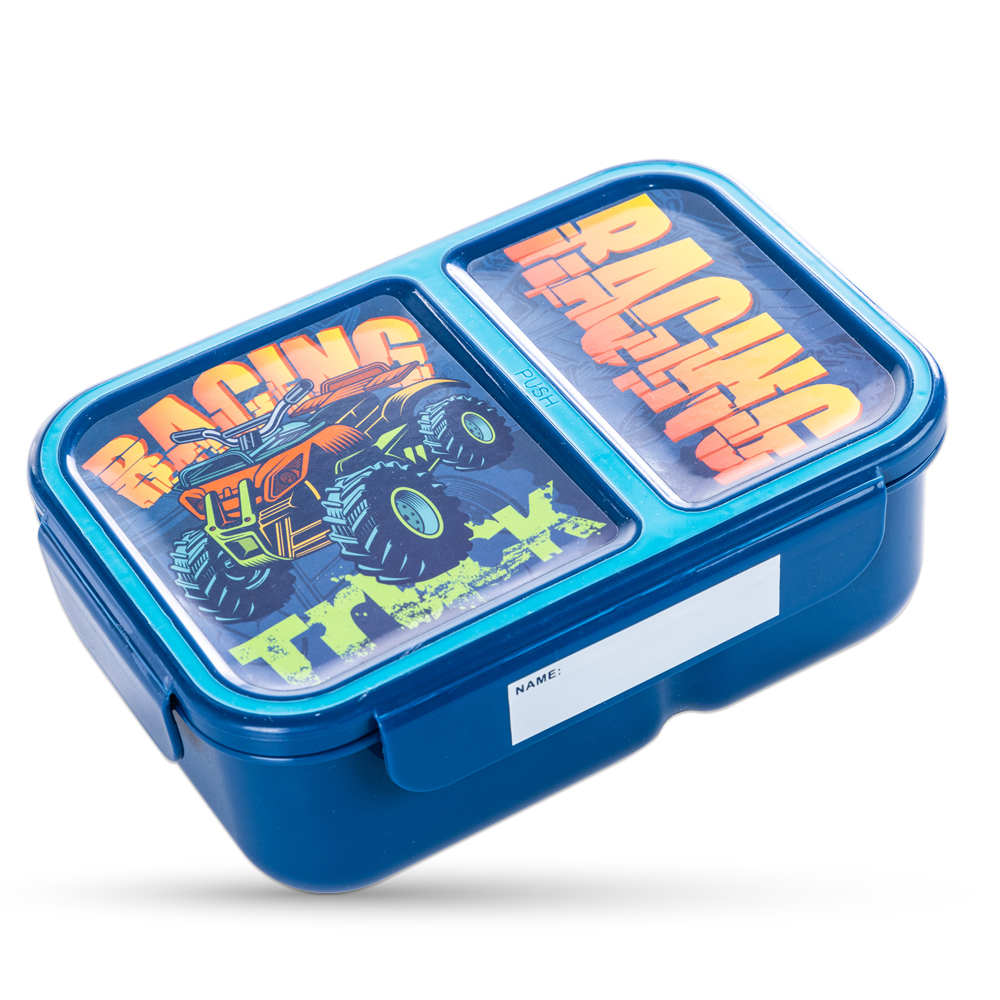 Nova Kids - 2 Compartment Bento Lunch Box - Racer Blue