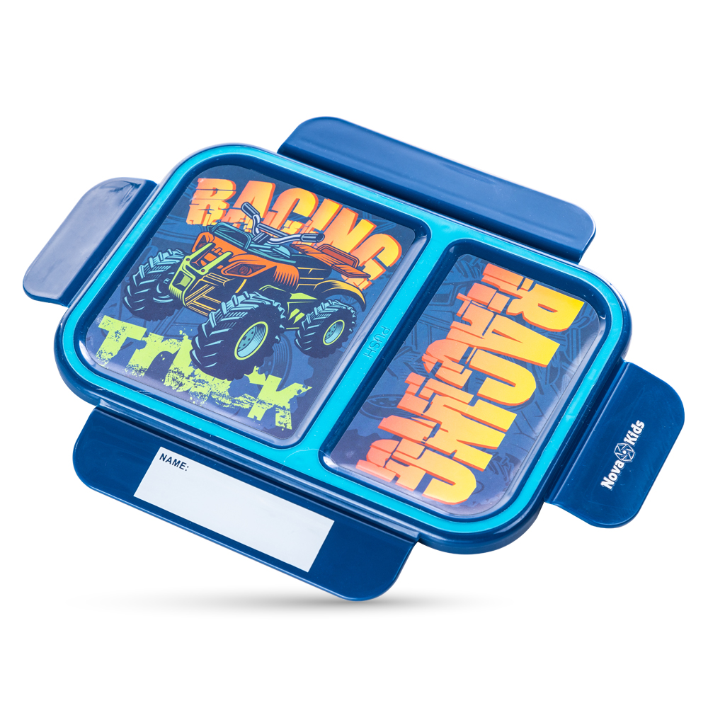 Nova Kids – 2 Compartment Bento Lunch Box – Racer Blue