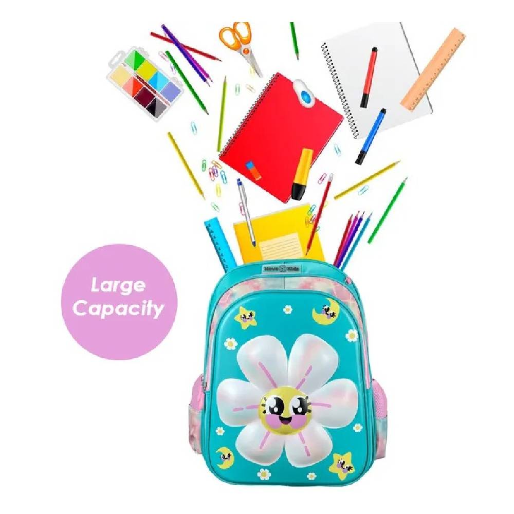 Nova Kids - 3D School Bag - Daisy Green -16.5 inch