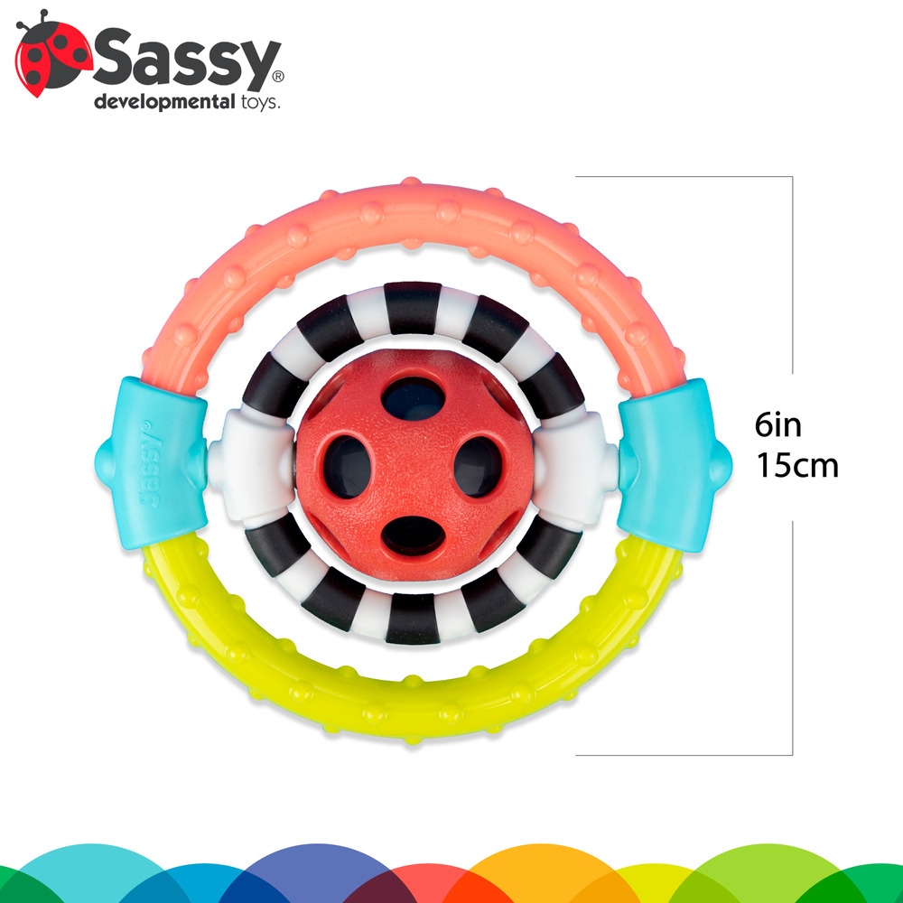 Sassy Toys - Spin and Chew Flexible Ring Rattle