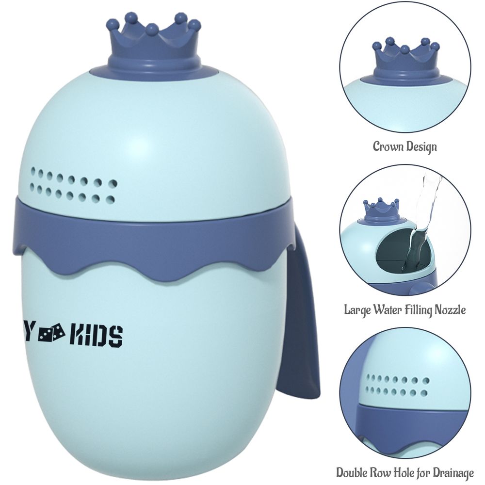 Eazy Kids – Royal Baby Head Shampoo Wash Rinse Shower Mug 500ml – Blue