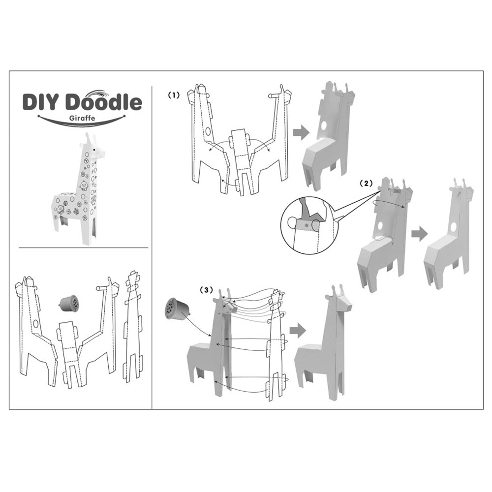 Eazy kids – DIY Doodle Coloring Kit with Set of 6 Sketch Pens – Crocodile