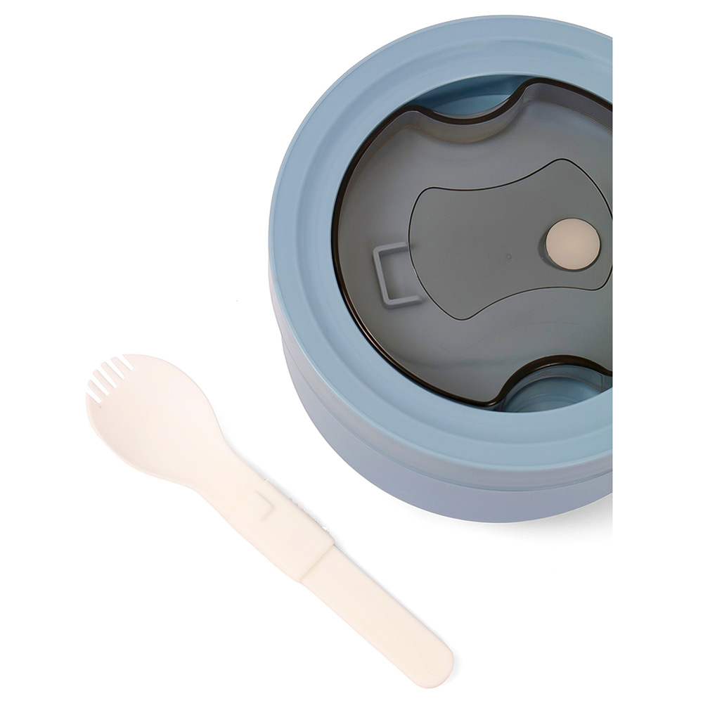 Eazy Kids – Stainless Steel Lunch Box with Folding Spoon 850ml – Blue