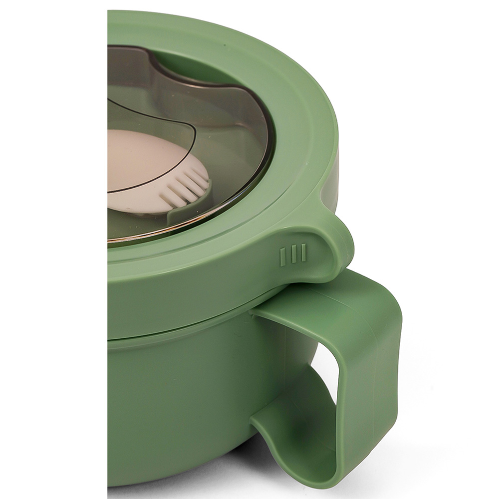 Eazy Kids – Stainless Steel Lunch Box with Folding Spoon 850ml – Green