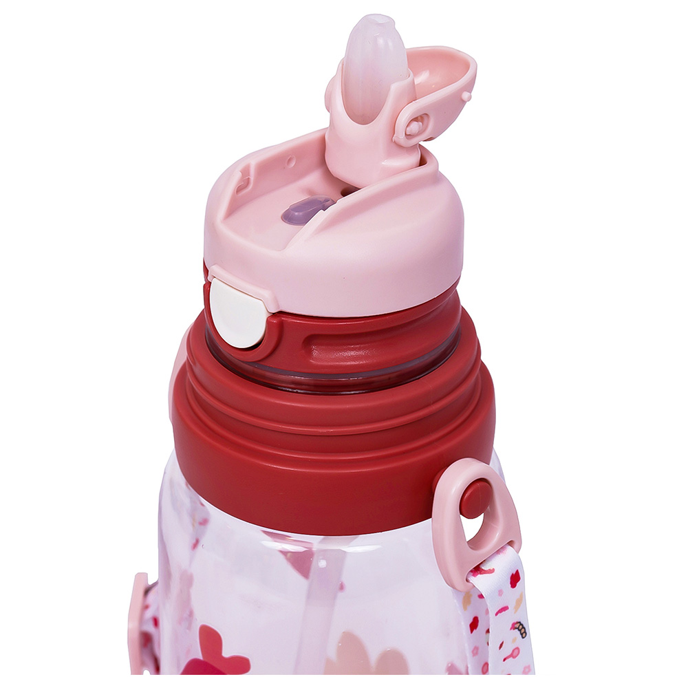 Eazy Kids – Water Bottle with Straw 600ml – Pink