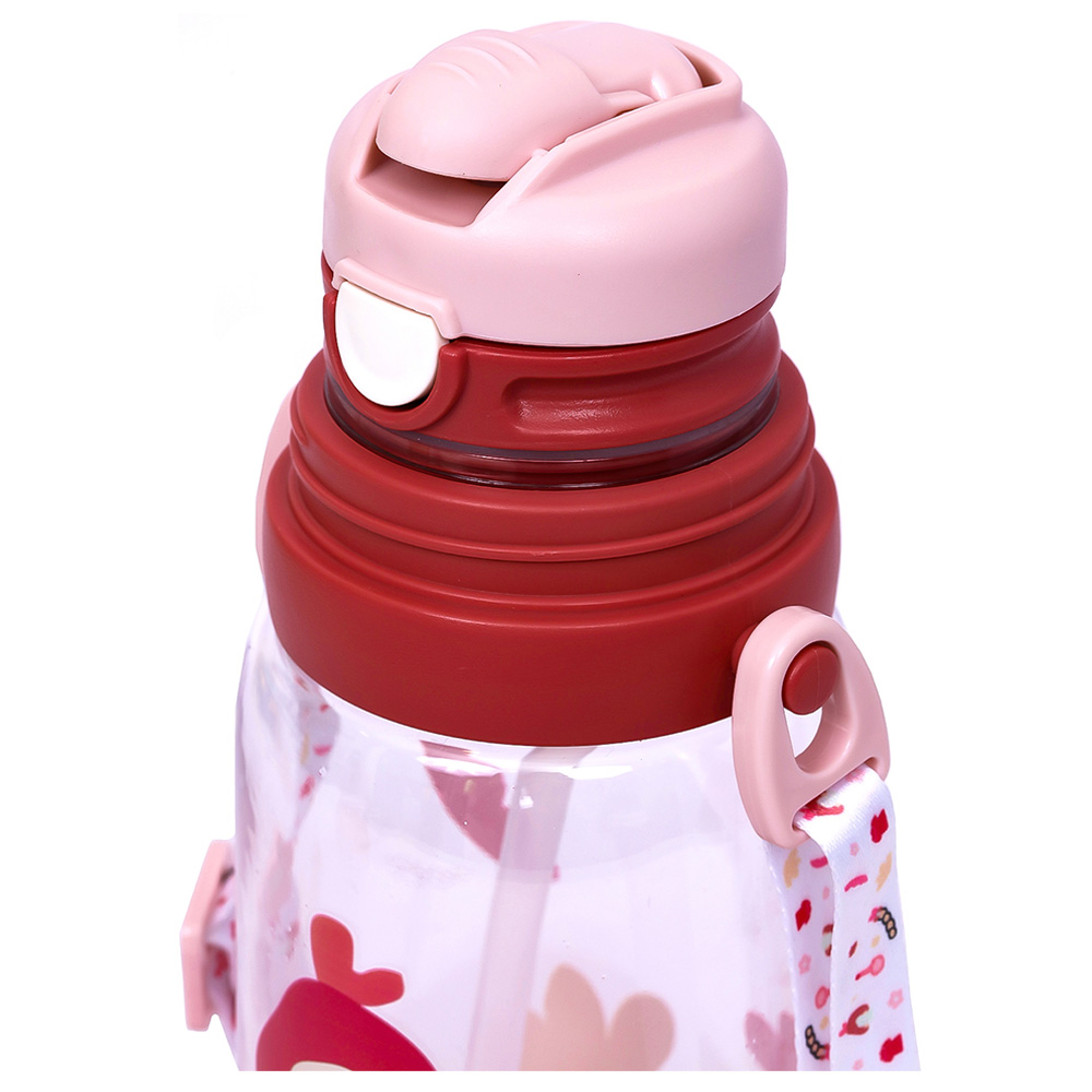 Eazy Kids – Water Bottle with Straw 600ml – Pink