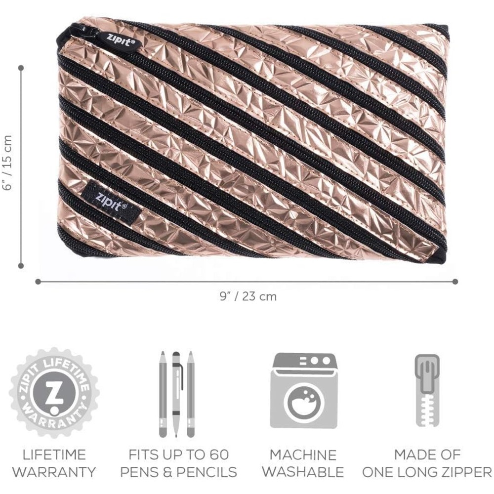 Zipit - Metallic Jumbo Pouch