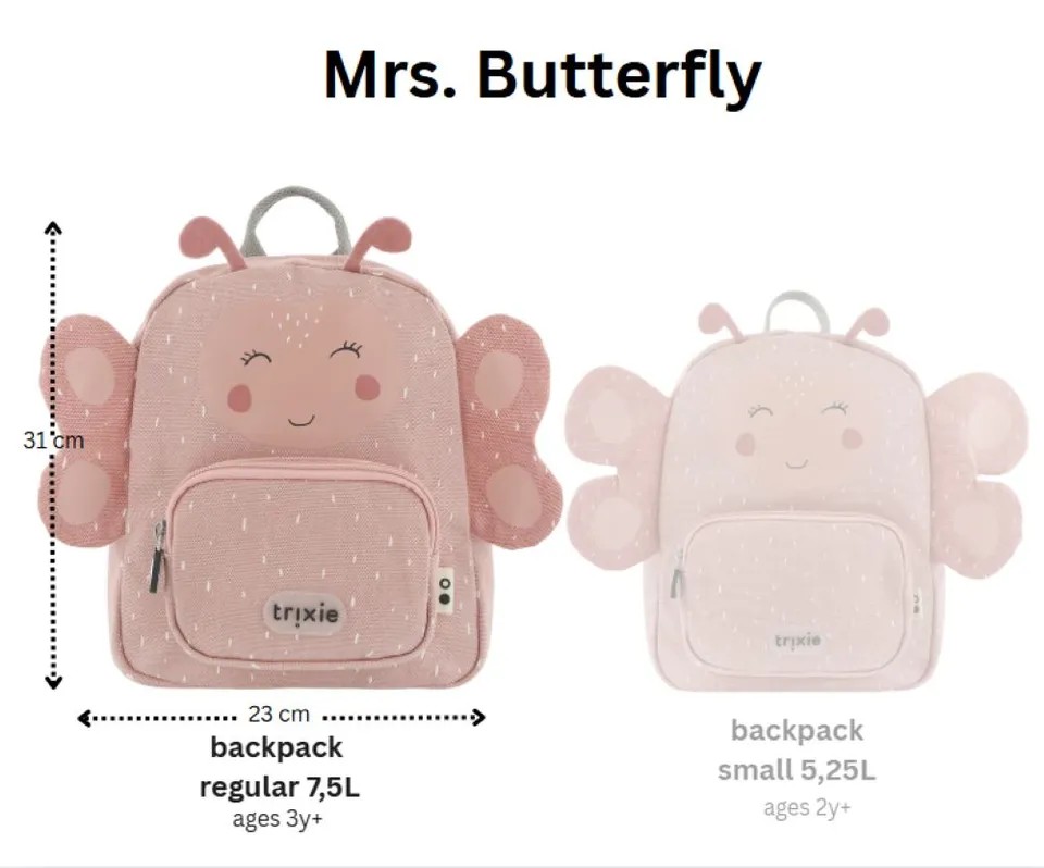 School Essential Set – Backpack Regular + SS Bottle 500ml – Mrs. Butterfly