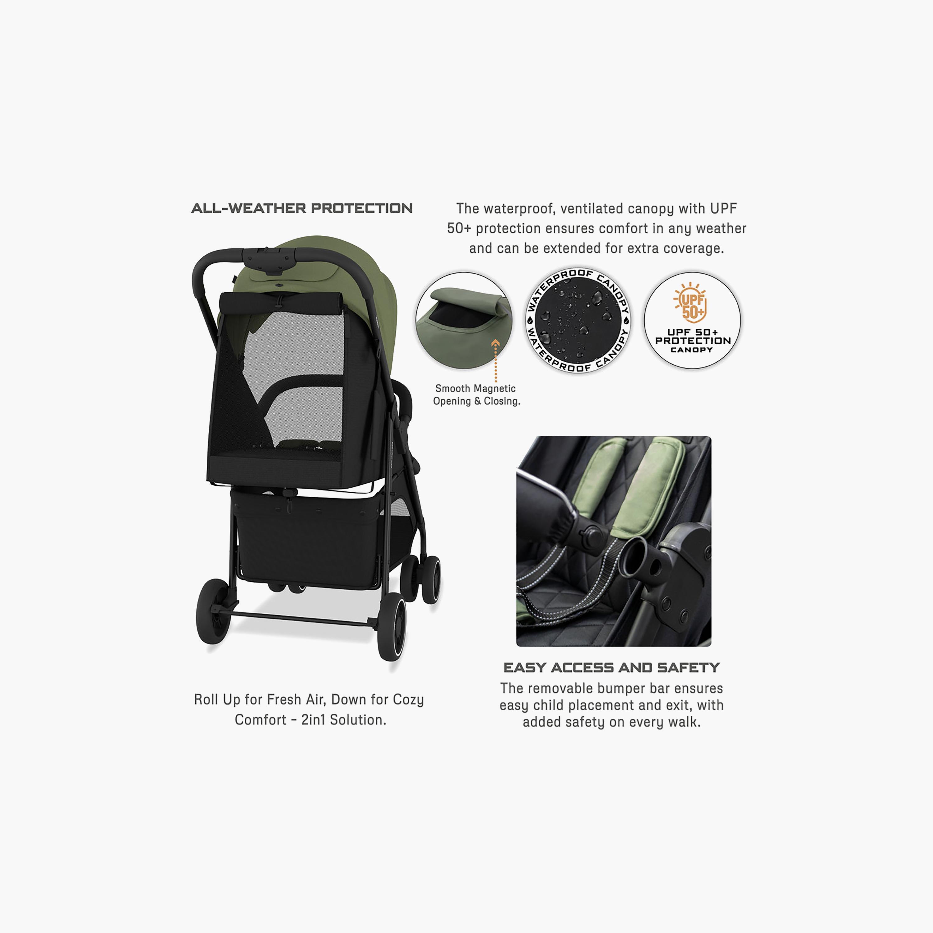 Neobreez – Vomx1 Ultra Lightweight Stroller – Olive Green