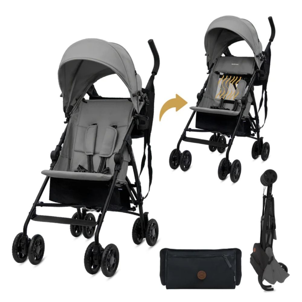 Babydoes iFold – Ultra-lightweight stroller, Cabin-Size Approved, Quick Fold, 5-Point Harness, 0 to 3 Y (22 kg), Green