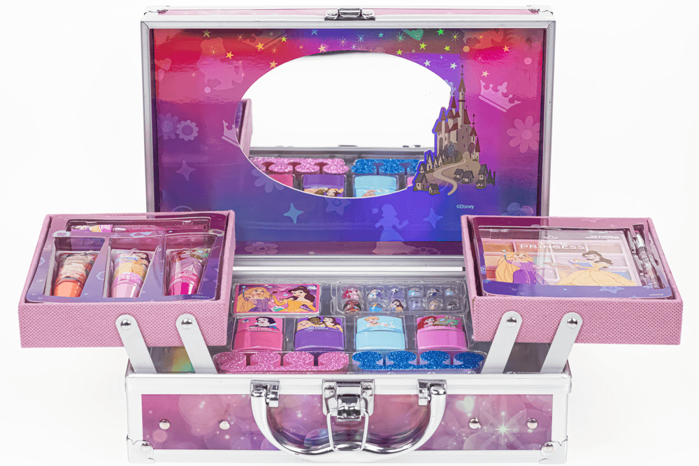 Townley Disney Princess Cosmetic Train Case - Complete Beauty Set