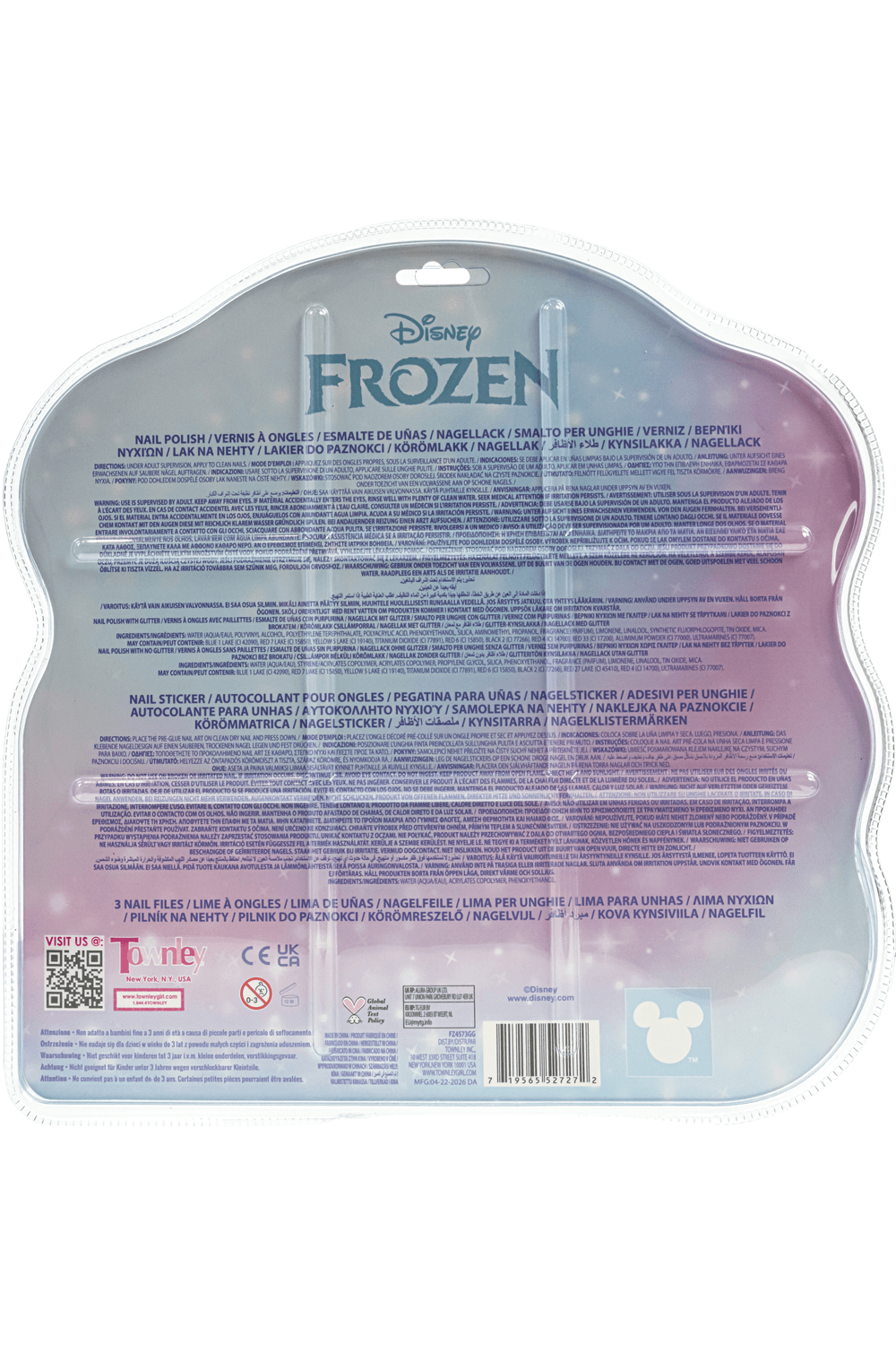 Townley Disney Frozen 12-Pack Nail Polish Set with Nail Accessories