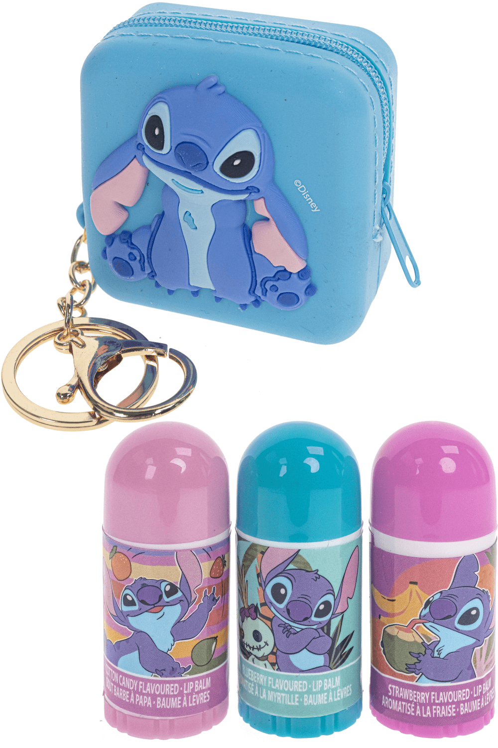 Townley Stitch 3-Pack Lip Balm with Mini Silicone Bag