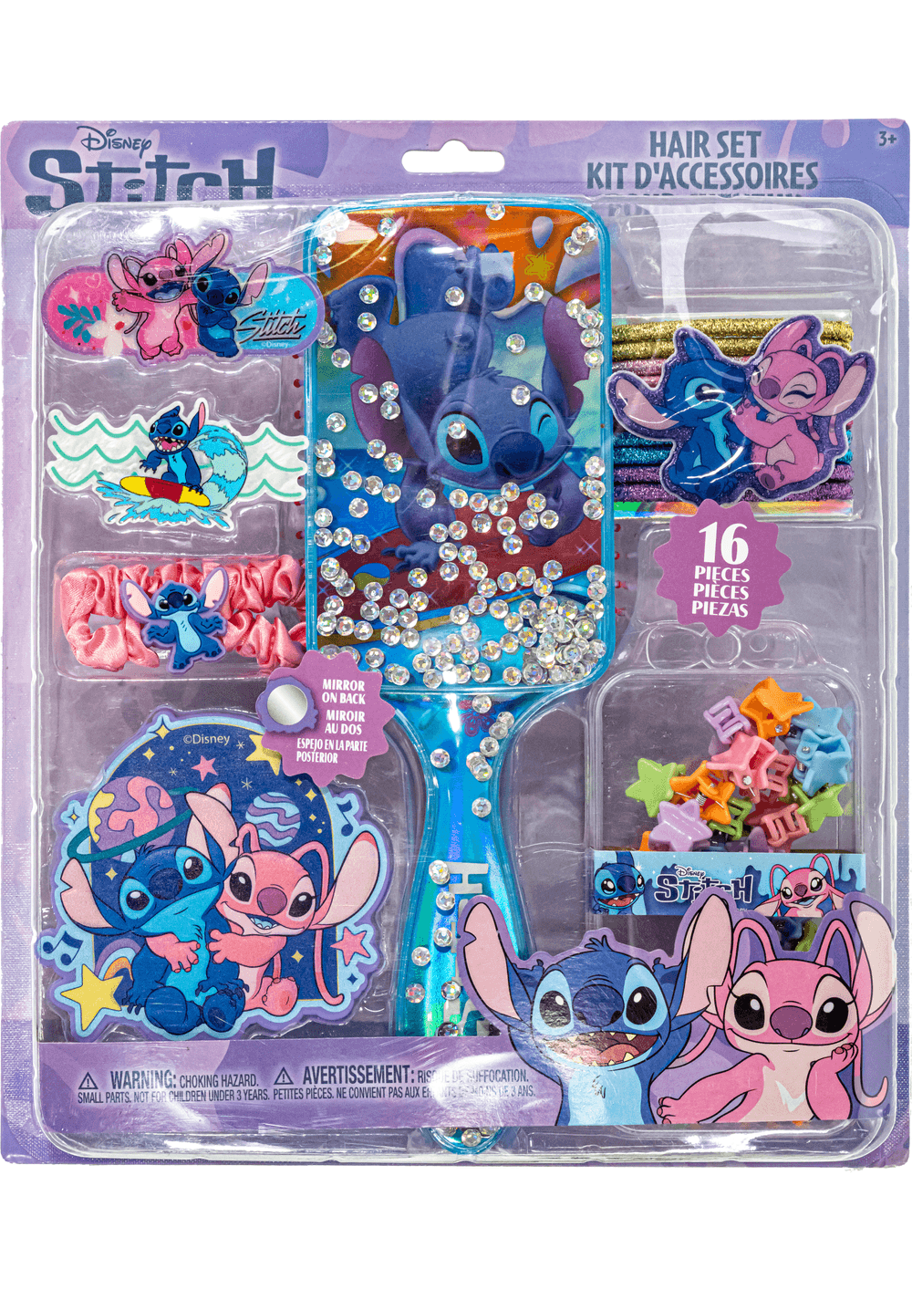 Townley Stitch & Angel Hair Accessories Set with Brush and Mirror