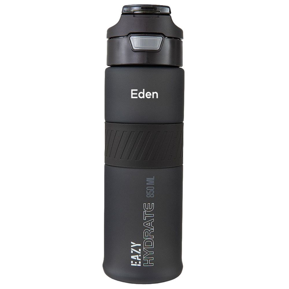Eazy Kids Personalized Tritan Water Bottle 850ml with Spout Lid & Handle - Phantom Black