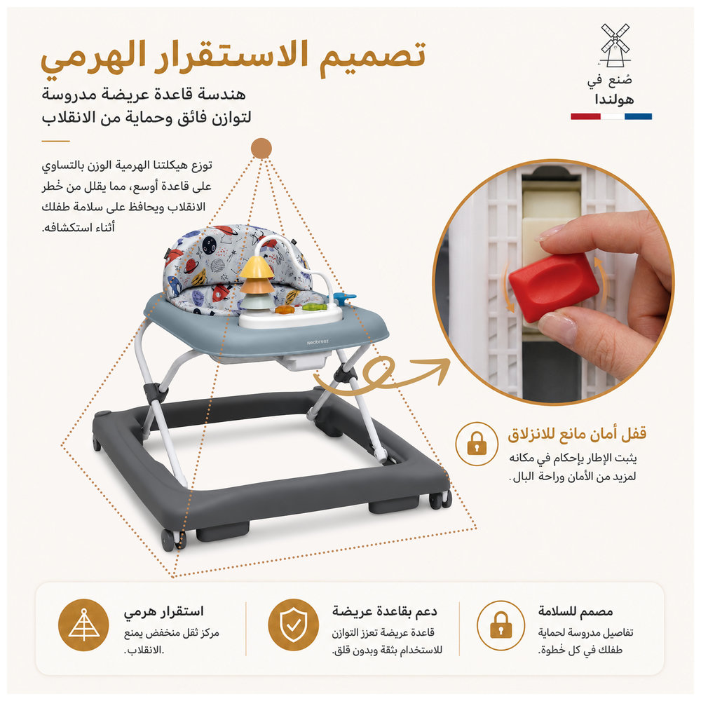 Neobreez – Tredo Baby Walker – Dark Grey