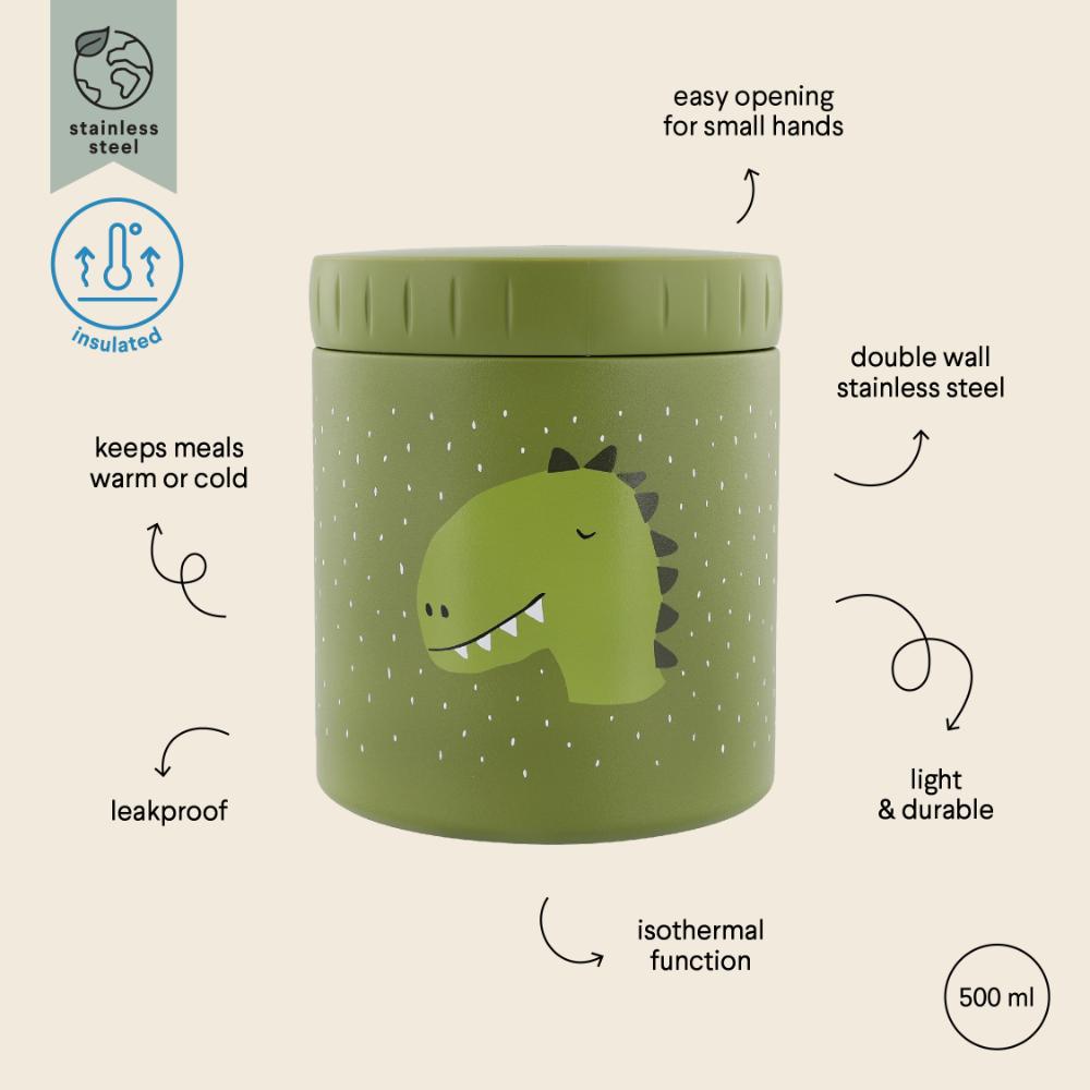 Double Wall Insulated Food Jar - 500ml - Mr. Dino