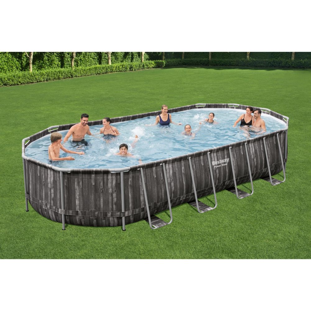 Bestway - Power Steel pool set Oval 732x366x122cm