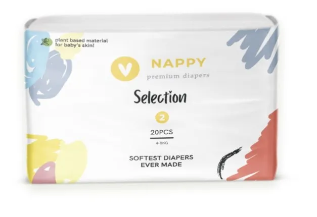 Nappy Selection Diapers - Size 2 - 4-8 Kg - 20 diapers per pack