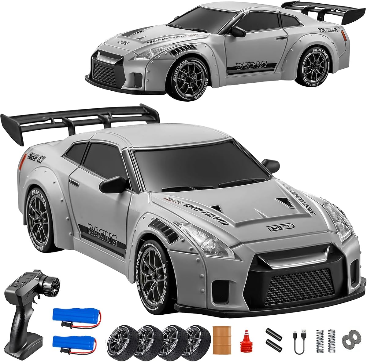 Kidz - RC Tesla car 1:24 scale battery-powered 2-piece assortment