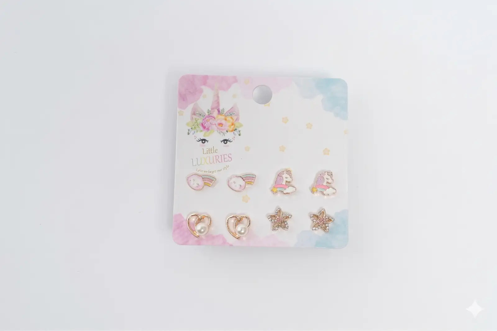 Butterfly Heart Stud Earring Set