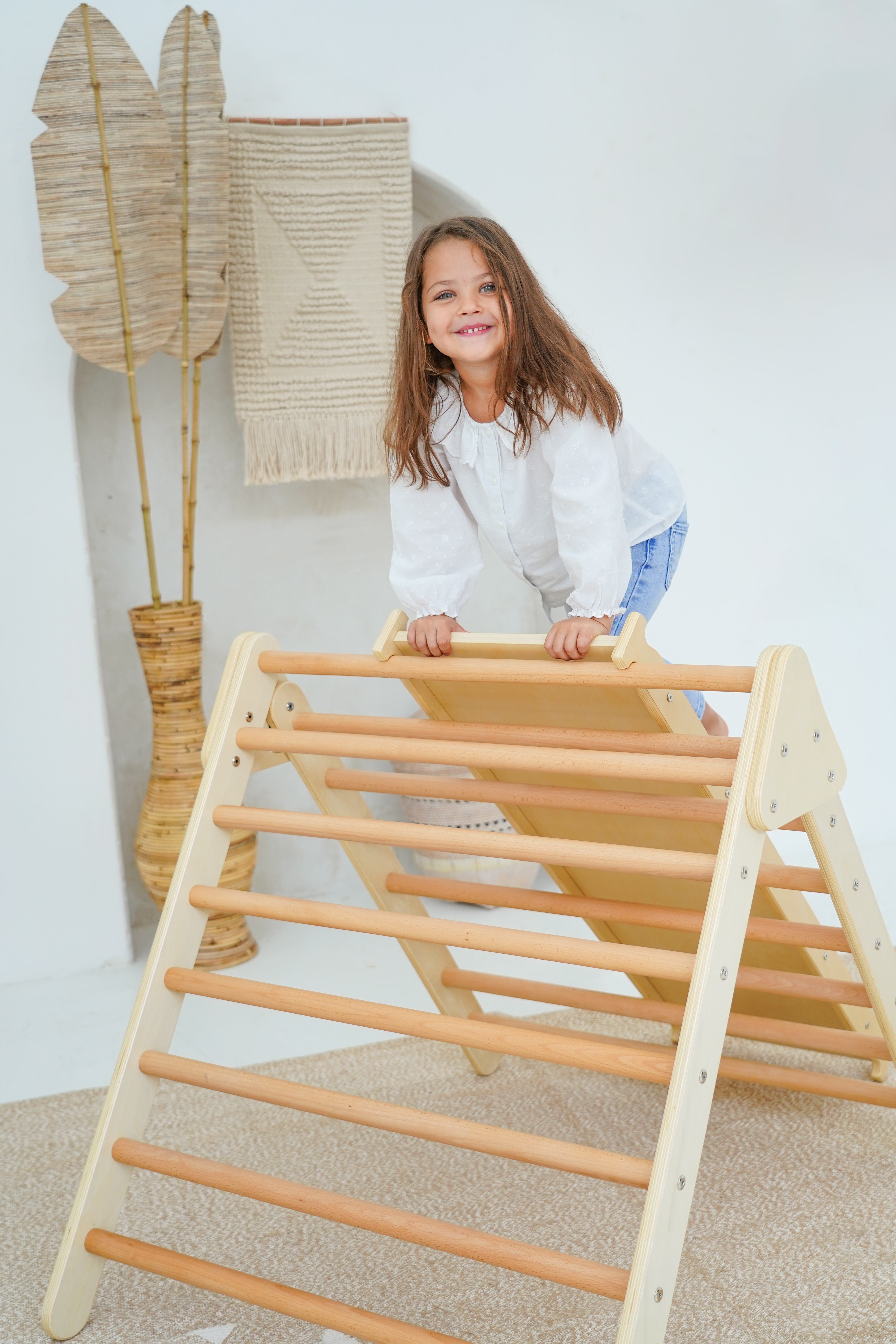 Natural Large Climbing Foldable Triangle With Duo Board