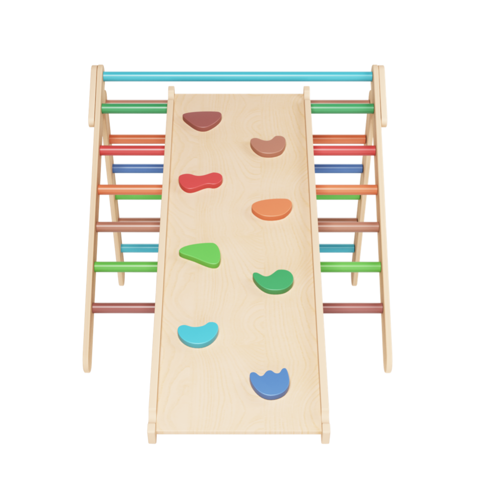 Rainbow Large Climbing Foldable Triangle With Duo Board