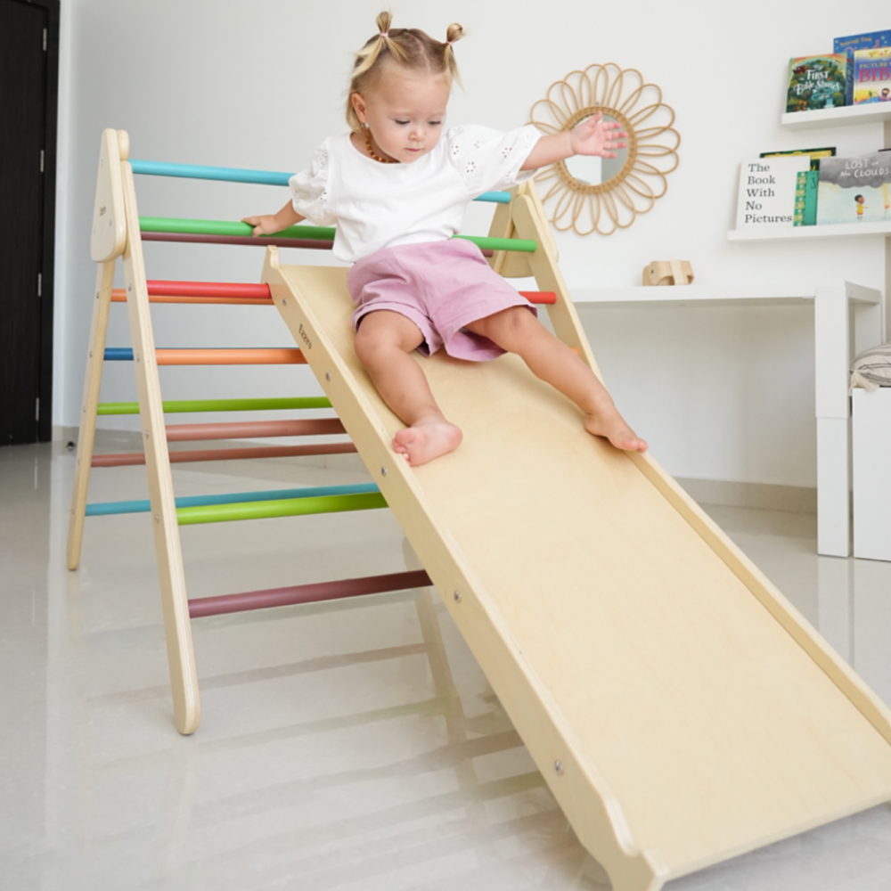 Rainbow Large Climbing Foldable Triangle With Duo Board