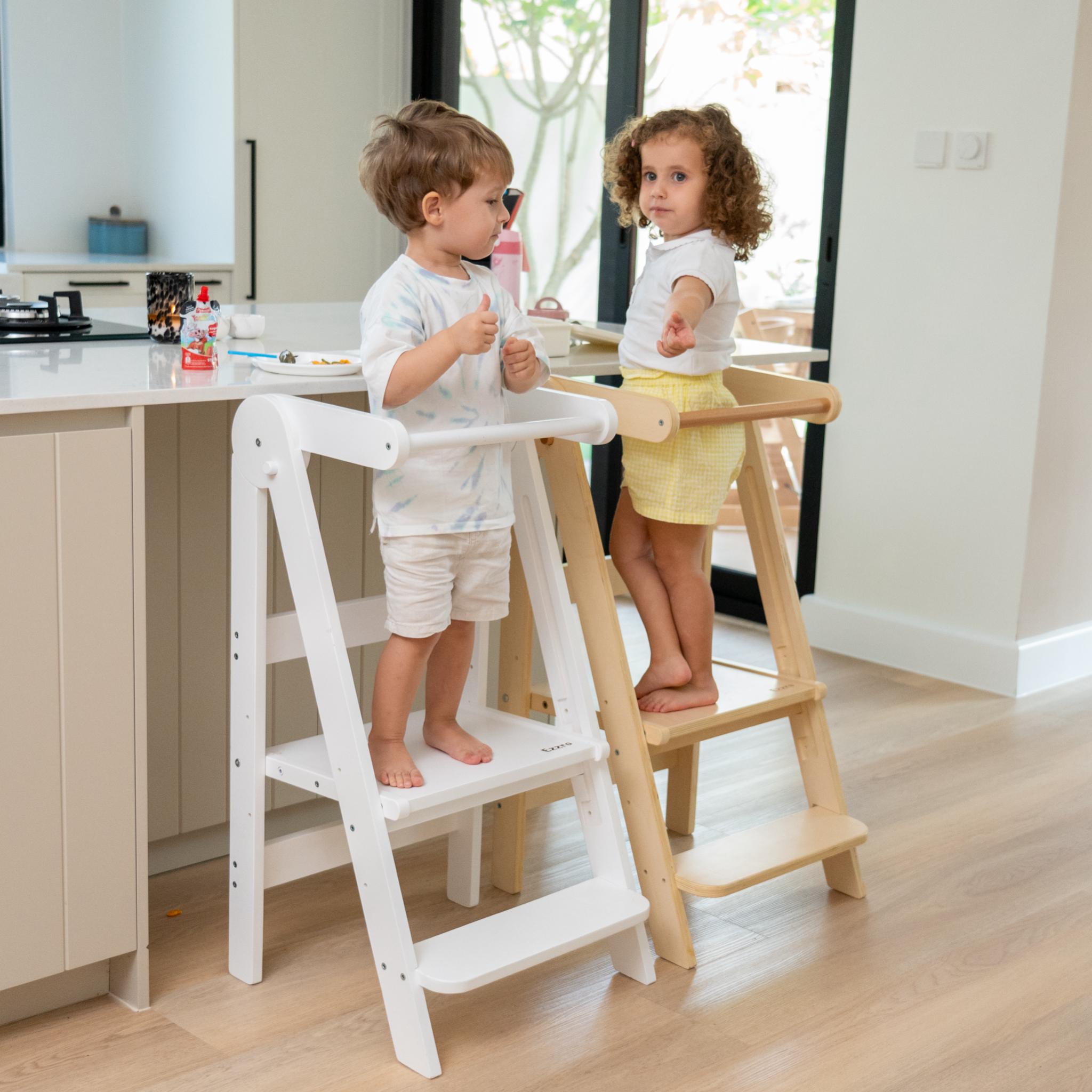 Natural Folding Kitchen Tower